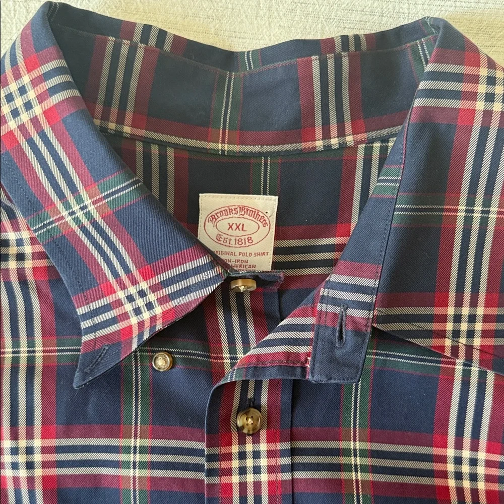 Brooks Brothers Blue and Red Checkered Shirt